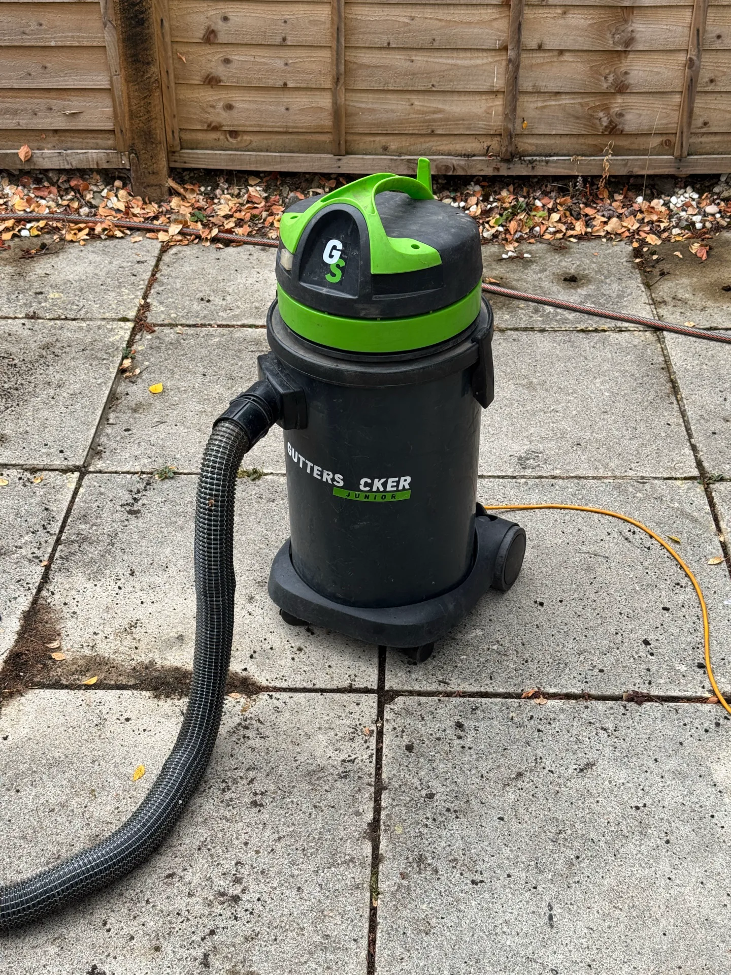 Professional gutter vacuum equipment used by PowerJ at a Northcott, Bracknell property